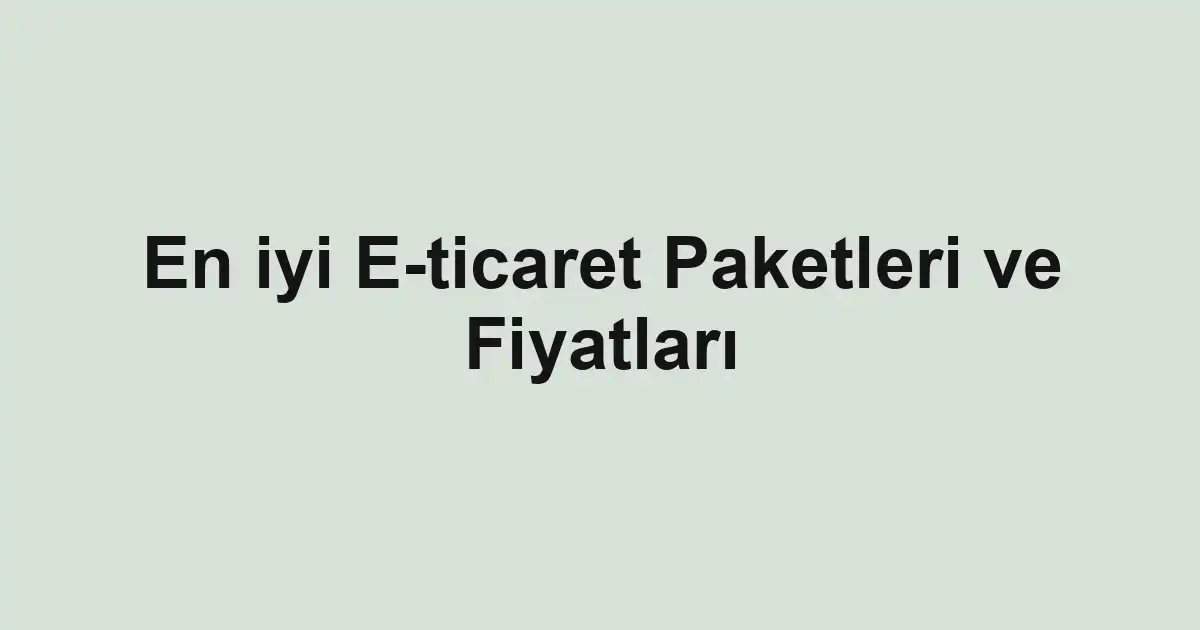 e-ticaret