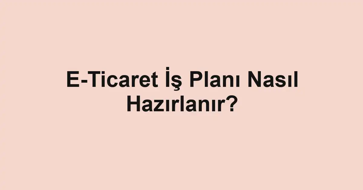 e-ticaret