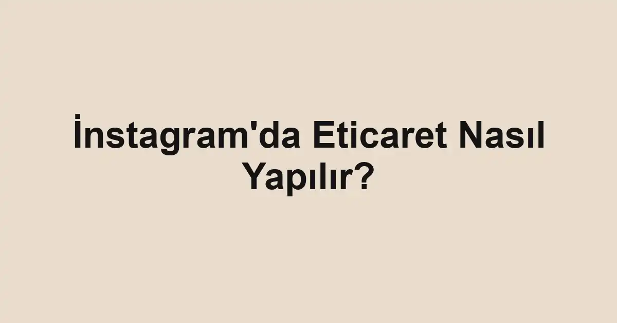 e-ticaret