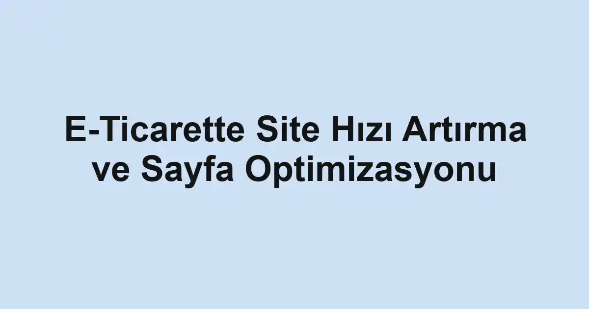 e-ticaret