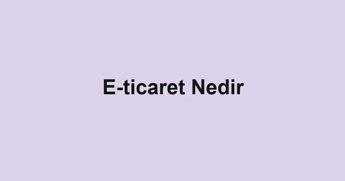 e-ticaret sitesi