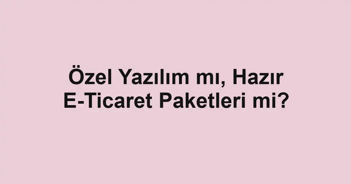 e-ticaret sitesi