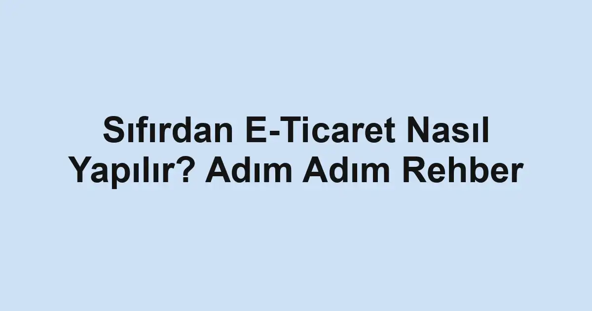 e-ticaret sitesi